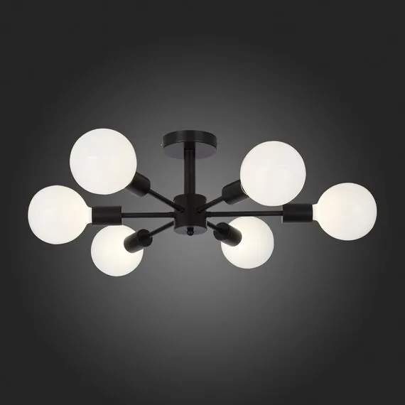 EVOLUCE SL419.402.06 Светильник потолочный Черный E27 6*60W, изображение 11