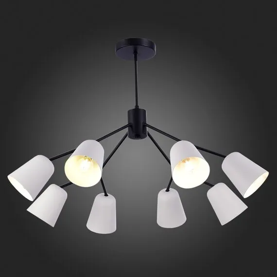 EVOLUCE SLE155942-08 Светильник потолочный Черный/Белый E14 8*40W, изображение 5