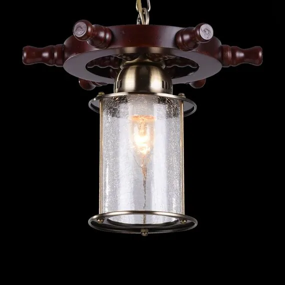 ST LUCE SL150.303.01 Светильник подвесной ST-Luce Бронза, Коричневый/Прозрачный с эфектом трещин E27 1*40W, изображение 4