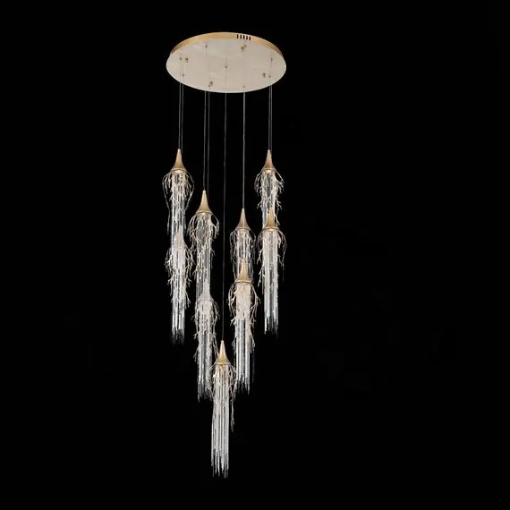 ST LUCE SL1116.203.09 Светильник подвесной ST-Luce Золотой с патиной/Золотой с  патиной, Никель LED 9*5W 300, изображение 5