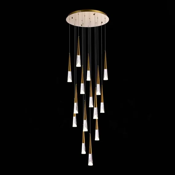 ST LUCE SL6111.203.15 Люстра подвесная ST-Luce Золотистый/Прозрачный LED 15*3W 3000K, изображение 7