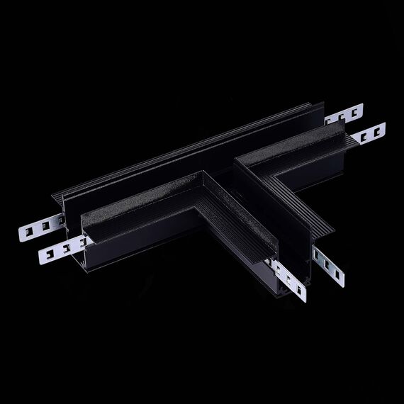 ST LUCE ST007.499.12 Коннектор T-образный для встраиваемого магнитного шинопровода под ГКЛ 12мм Черн, изображение 3