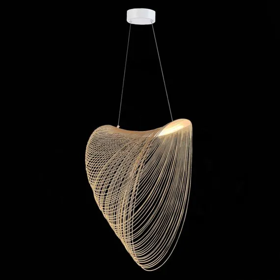 ST LUCE SL6900.503.32 Светильник подвесной ST-Luce Белый/Древесный LED 1*32W 4000K, изображение 5