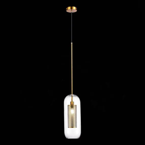 ST LUCE SL1048.303.01 Подвес ST-Luce Латунь/Прозрачный E14 1*40W, изображение 5