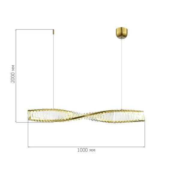 ST LUCE SL6205.313.01 Светильник подвесной ST-Luce Латунь/Прозрачный LED 1*21W 4000K, изображение 4