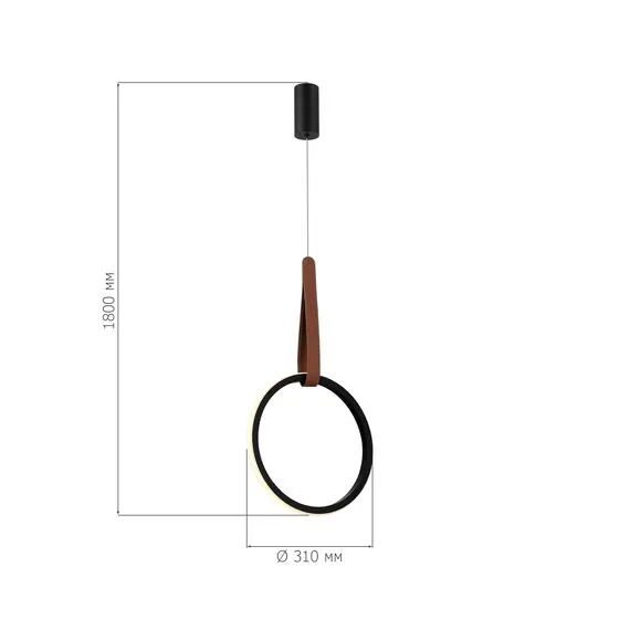 ST LUCE SL6131.403.12 Светильник подвесной ST-Luce Черный/Черный, Терракотовый LED 1*12W 4000K, изображение 4