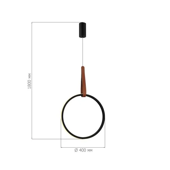 ST LUCE SL6131.403.20 Светильник подвесной ST-Luce Черный/Черный, Терракотовый LED 1*20W 4000K, изображение 5