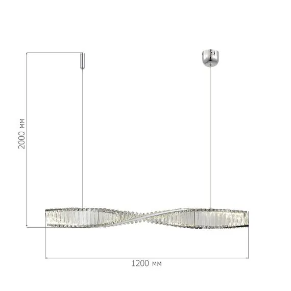 ST LUCE SL6205.123.01 Светильник подвесной ST-Luce Хром/Прозрачный LED 1*25W 4000K, изображение 4