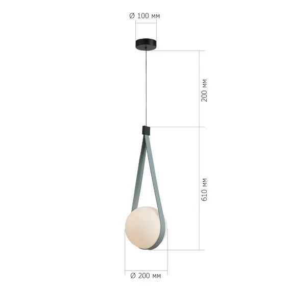 ST LUCE SL2002.423.01 Светильник подвесной ST-Luce Черный, Голубой/Белый E27 1*60W, изображение 8