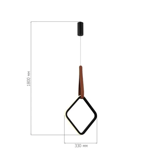 ST LUCE SL6131.423.12 Светильник подвесной ST-Luce Черный/Черный, Терракотовый LED 1*12W 4000K, изображение 4