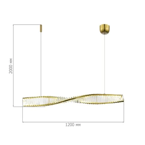 ST LUCE SL6205.323.01 Светильник подвесной ST-Luce Латунь/Прозрачный LED 1*25W 4000K, изображение 4