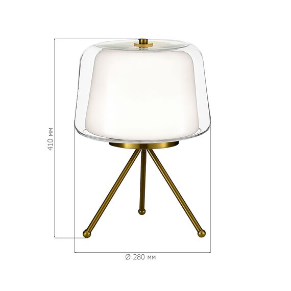 ST LUCE SL6127.304.01 Прикроватная лампа ST-Luce Латунь/Белый, Прозрачный LED 1*16W 3000K, изображение 4