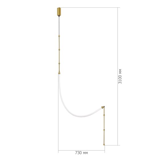 ST LUCE SL6132.301.20 Светильник настенно-потолочный ST-Luce Латунь/Белый LED 1*20W 3000K, изображение 3
