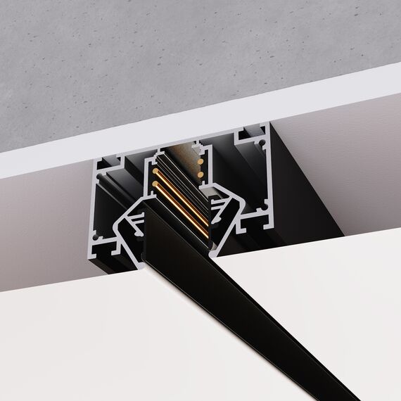 ST LUCE ST1047.429.02 Профиль для монтажа 48 под натяж. потолок ST-Luce Черный L2000мм (Заглуш внеш 2 в ком) SKYLINE 48, изображение 3