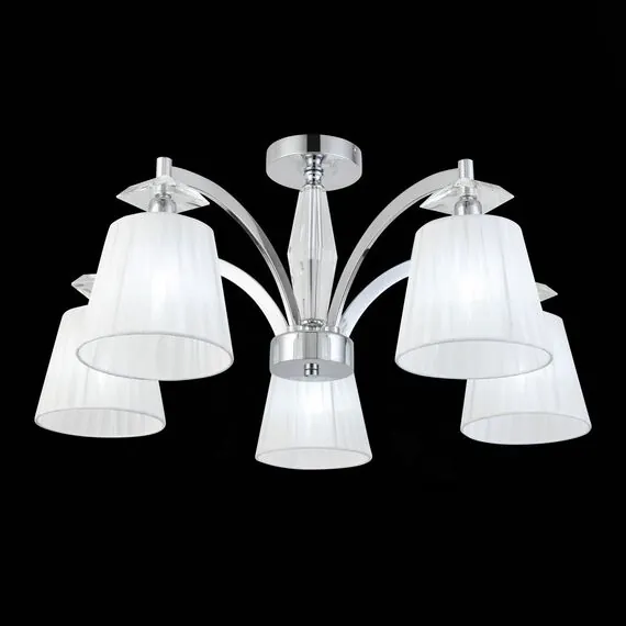 ST LUCE SL1756.102.05 Светильник потолочный ST-Luce Хром/Светло-серый E14 5*40W, изображение 5