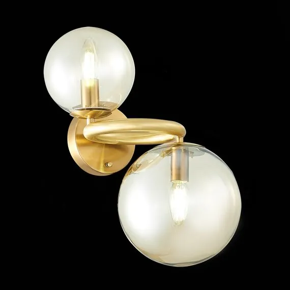 ST LUCE SL1162.301.02 Светильник настенный ST-Luce Латунь/Коньячный E14 2*40W, изображение 4