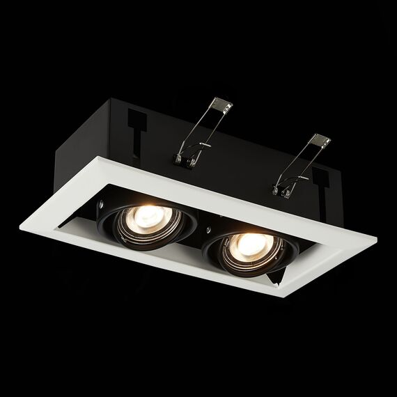 ST LUCE ST250.548.02 Светильник встраиваемый. Черный GU10 2*50W  L245xW126xH70 220V Без ламп, изображение 5