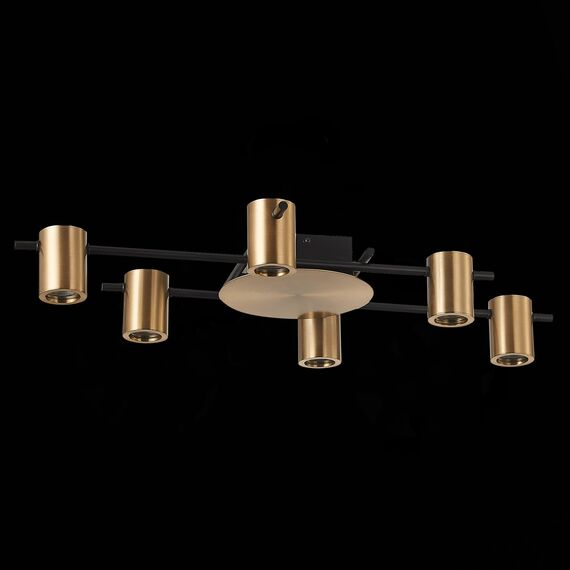 ST LUCE SL1207.402.06 Светильник потолочный ST-Luce Черный/Латунь GU10 6*7W, изображение 4