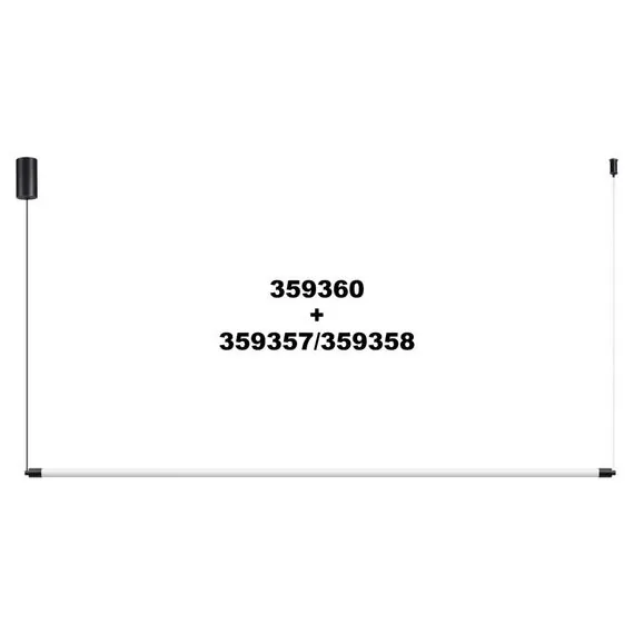 NOVOTECH 359358 KONST NT24 000 черный Светильник линейный светодиодный IP20 LED 20W 170-265V 4000K 1600Лм VITZ, изображение 4