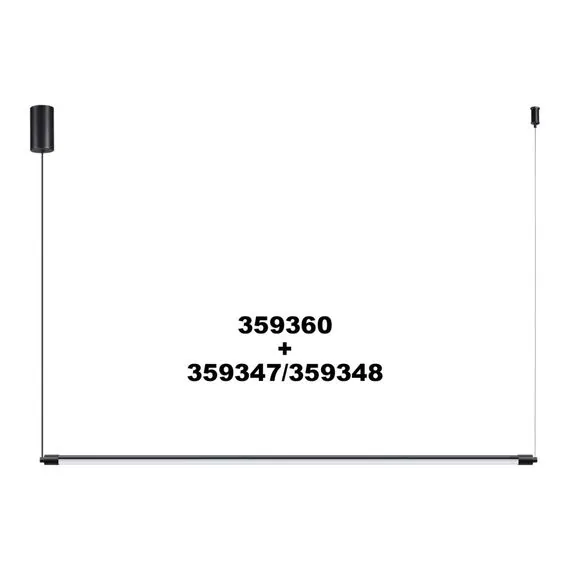 NOVOTECH 359360 KONST NT24 000 черный Корпус накладной с драйвером для подвесного горизонтального монтажа светильников 359343-359358 IP20 8-24W 170-265V VITZ, изображение 7