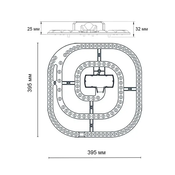 NOVOTECH 357770 KLARK NT23 Модуль LED 90Вт c ДУ (NEW) 3000-4200-6300K 395х395 IP20, изображение 2