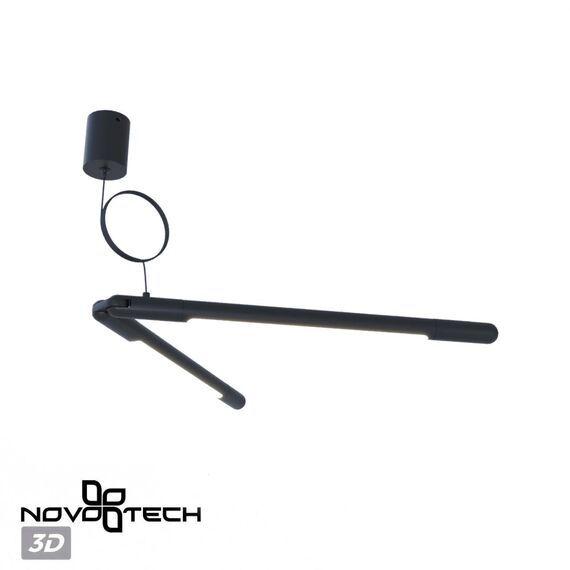 NOVOTECH 359387 KONST NT24 черный База накладная для ввода питания с гибким угловым соединителем «L» и проводом-подвесом (длина провода – 2м) IP20 48V GLAT, изображение 5