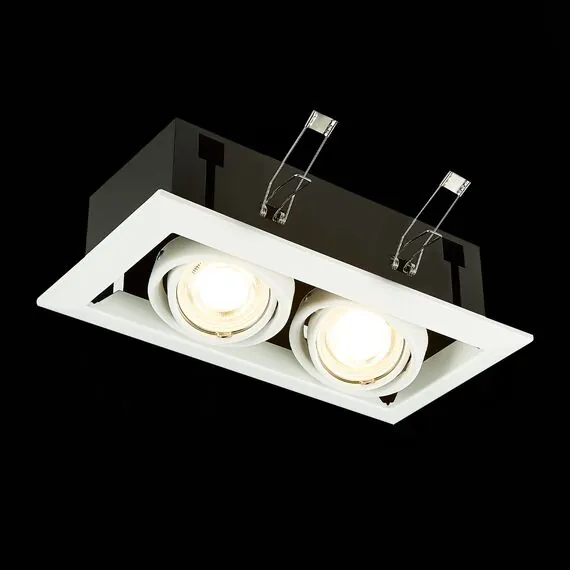 ST LUCE ST250.558.02 Светильник встраиваемый. Черный, Белый GU10 2*50W  IP20 L245xW126xH70 220V Без ламп, изображение 5