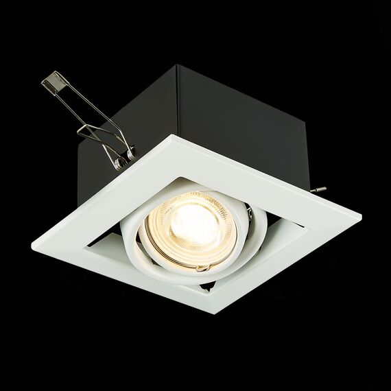 ST LUCE ST250.558.01 Светильник встраиваемый. Черный, Белый GU10 1*50W  IP20 L126xW126xH70 220V Без ламп, изображение 5