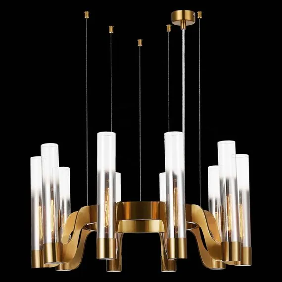 ST LUCE SL1235.303.10 Люстра подвесная ST-Luce Латунь/Хром, Прозрачный E14 10*40W, изображение 5