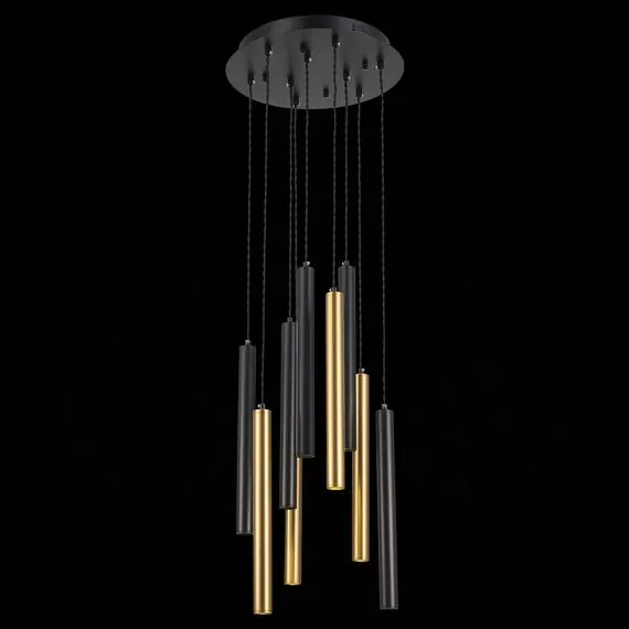 ST LUCE ST153.443.27 Светильник подвесной Черный LED 1*27W 4000K 2 295Lm Ra  IP20 D350xH1 500 180-240V, изображение 4