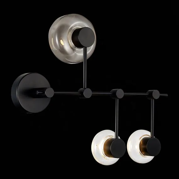 ST LUCE SL6005.401.03 Светильник настенно-потолочный ST-Luce Черный/Дымчатый, Прозрачный LED 3*3W 3000K, изображение 3