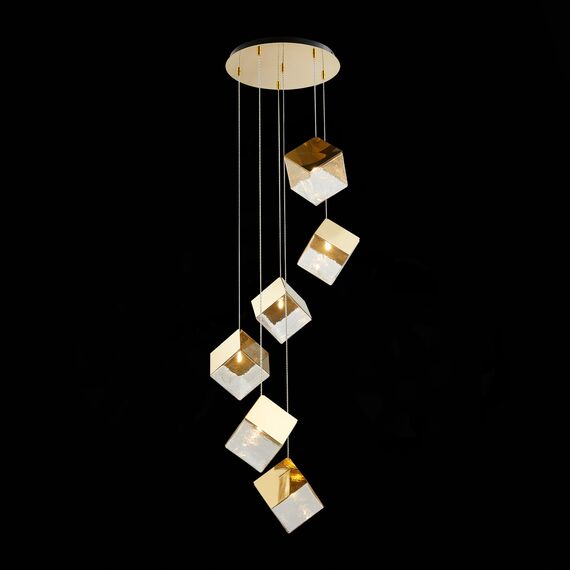 ST LUCE SL1182.203.06 Светильник подвесной ST-Luce Золотистый/Прозрачный, Золотистый G9 6*5W, изображение 4