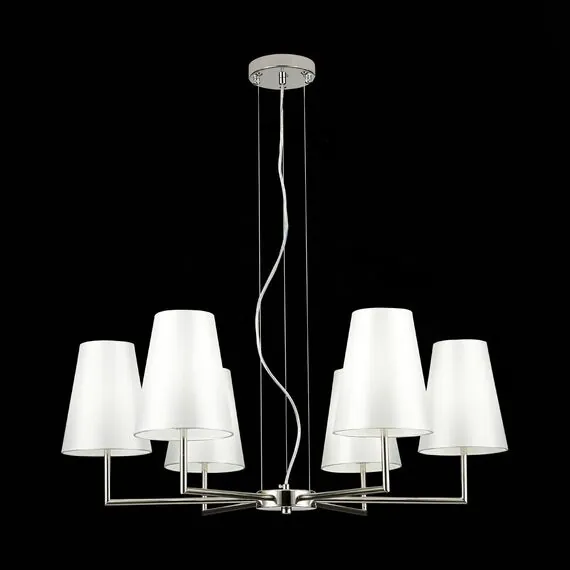 EVOLUCE SLE105903-06 Светильник подвесной Никель/Белый E14 6*40W, изображение 5