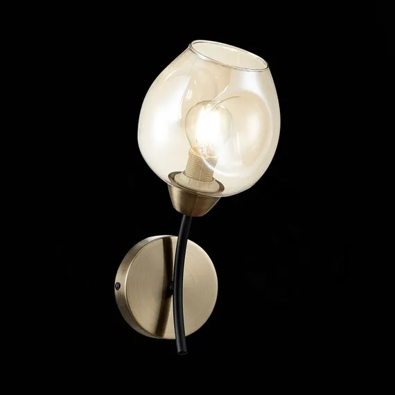 EVOLUCE SLE205301-01 Светильник настенный Бронза, Черный/Янтарный E14 1*40W