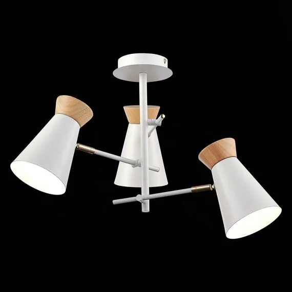 EVOLUCE SLE1252-502-03 Светильник потолочный Белый, Золотистый/Белый, Дерево E27 3*60W, изображение 8