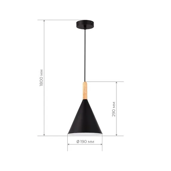 EVOLUCE SLE1255-403-01 Светильник подвесной Черный/Черный E27 1*40W, изображение 5