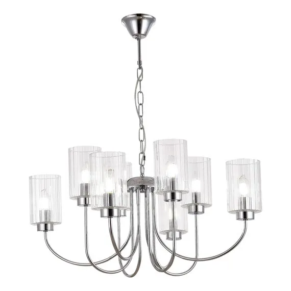 EVOLUCE SLE1127-103-08 Светильник подвесной Хром/Прозрачный E14 8*40W