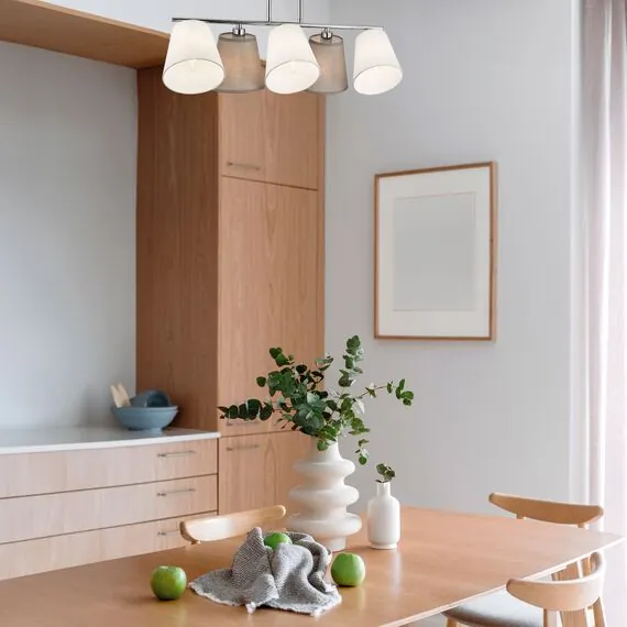 EVOLUCE SLE300403-05 Светильник подвесной Хром/Белый, Серый E14 5*40W, изображение 3