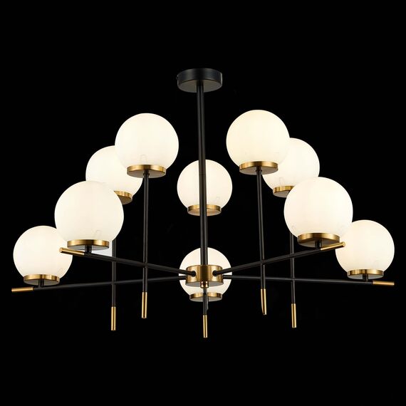 ST LUCE SL1203.402.10 Люстра потолочная ST-Luce Черный, Латунь/Белый E27 10*60W, изображение 5