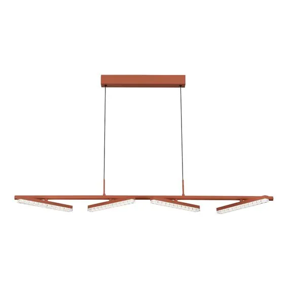 ST LUCE SL1018.603.04 Светильник подвесной ST-Luce терракотовый/прозрачный LED 4*32W 4000K