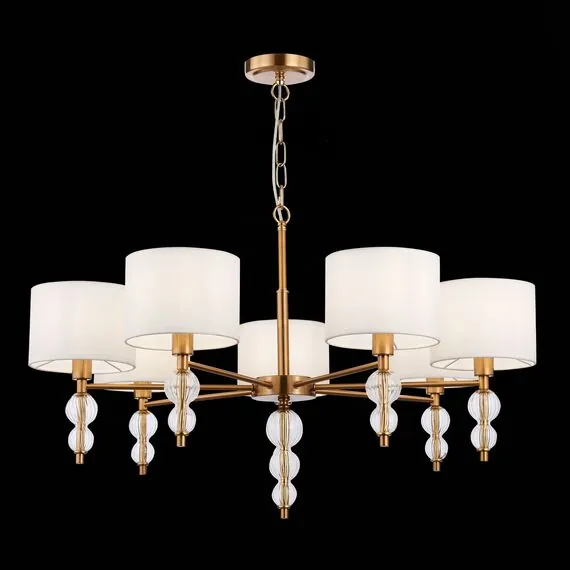 EVOLUCE SLE105713-07 Светильник подвесной Латунь, Прозрачный/Белый E14 7*40W, изображение 5