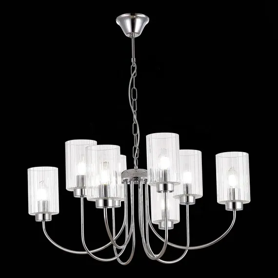 EVOLUCE SLE1127-103-08 Светильник подвесной Хром/Прозрачный E14 8*40W, изображение 6