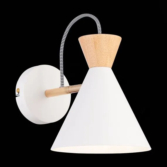 EVOLUCE SLE125101-01 Светильник настенный Белый, Золотистый/Белый, Светлое дерево E14 1*40W, изображение 7