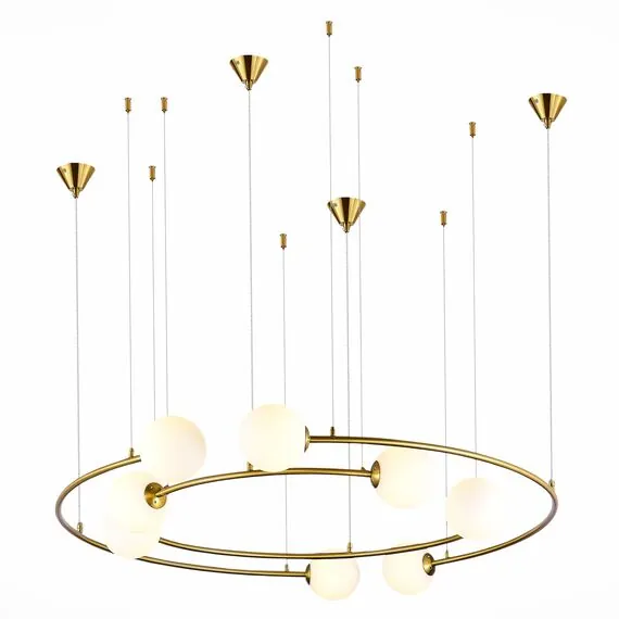 ST LUCE SL1186.303.08 Светильник подвесной ST-Luce Латунь/Молочный G9 8*5W