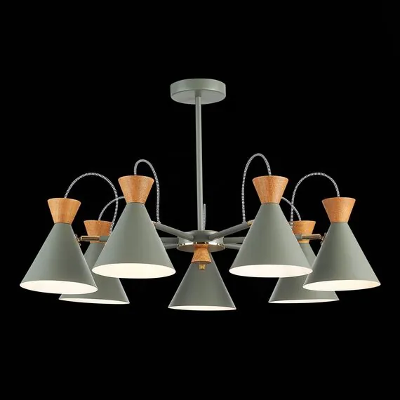 EVOLUCE SLE125112-07 Светильник потолочный Серый, Золотистый/Серый, Темное дерево E14 7*40W, изображение 7