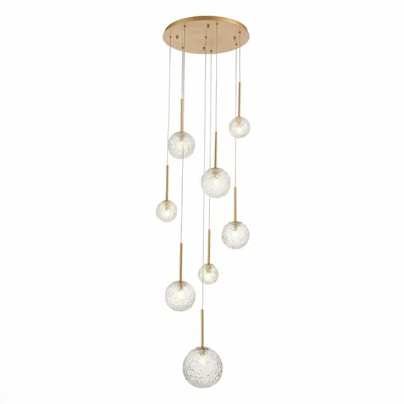 ST LUCE SL1152.203.08 Светильник подвесной ST-Luce Золотистый/Прозрачный G9 8*5W