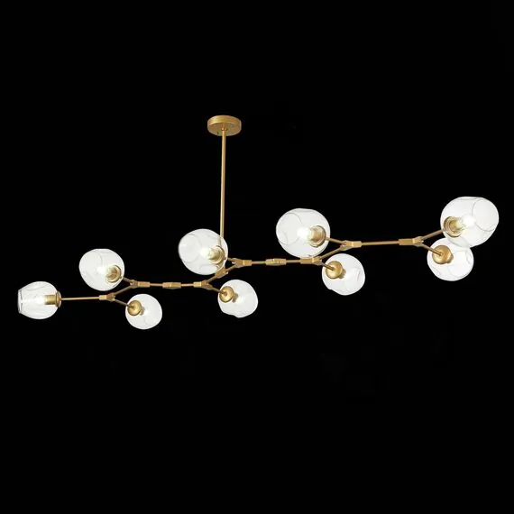 EVOLUCE SLE154823-09 Светильник подвесной Золотистый/Прозрачный E27 9*40W, изображение 4