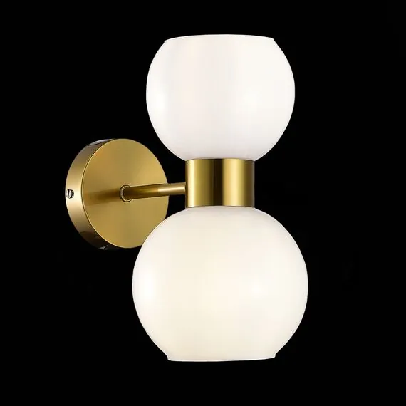 EVOLUCE SLE1138-301-02 Светильник настенный Латунь/Белый E27 2*60W, изображение 4