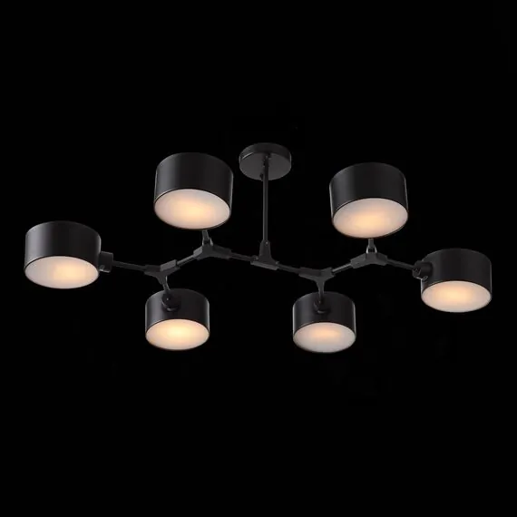 EVOLUCE SLE183402-06 Светильник потолочный Черный/Черный E14 6*60W