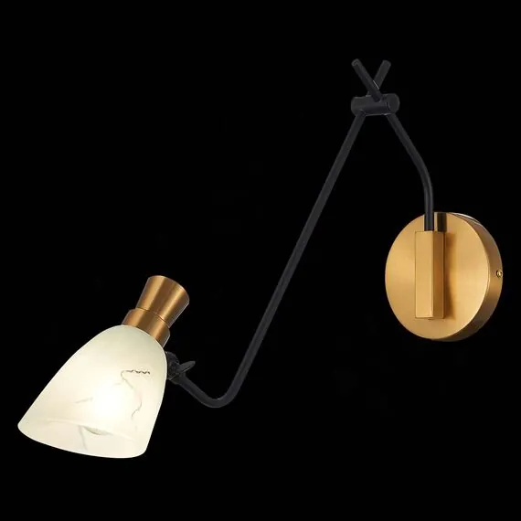 EVOLUCE SLE205401-01 Светильник настенный Черный, Латунь/Белый E14 1*60W, изображение 3